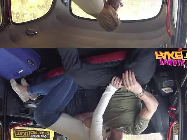 Female Fake Taxi Spanish stud bangs the golden-haired taxi driver