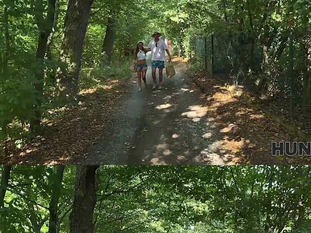HUNT4K. Young blonde babe was moaning so hard while Hunter fucked her outdoors