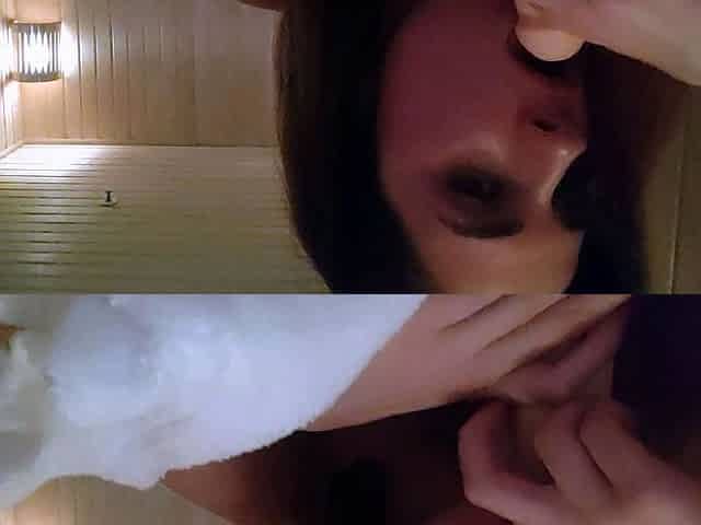 Nasty amateur brunette teen anal deep toying