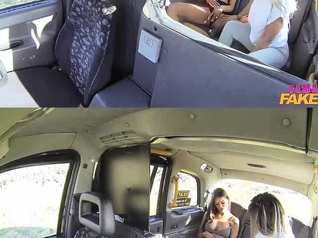 Two Nasty Twat Licking Taxi Ladie