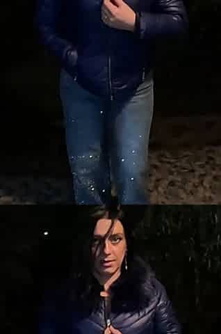 Rainy Night Fetish - Blue Downjacket, Glitter Jeans & Messy Deepthroat 308