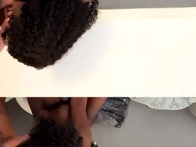 Ebony slut get facial after hard pounding with white cock l