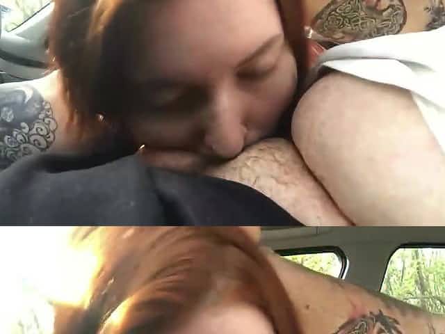 Amateur slutty teacher sucking a fat dick in mans BMW