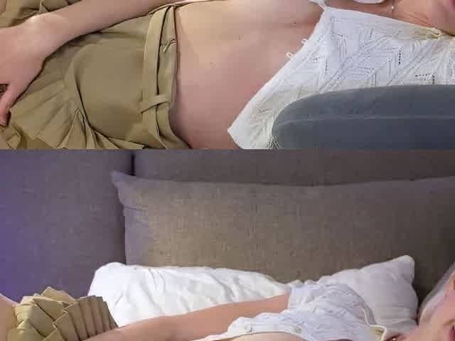 Curly Blonde Teen Records Solo Dildo Masturbation More at