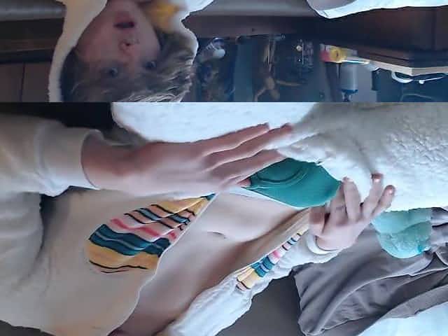 ABDL Fuzzy Sheep Pajama Boy Sticks Dick In a Pocket pussy