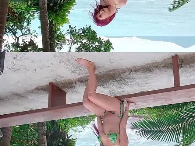 BREASTY REDHEAD GETS SOAKED AND WILD in PUBLIC - Supple Fingering Climax!