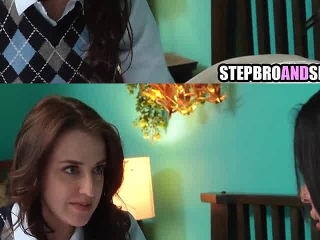 Sexy step sisters suck & bang jock to get a job