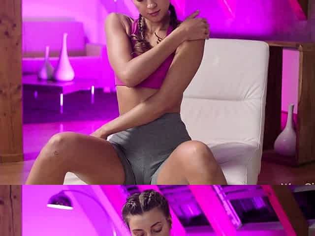 Small titted teen from EU masturbating