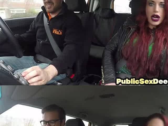 Mature driving student cuntfucked and recorded spycam