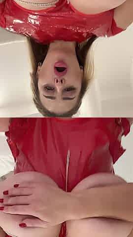 Large saggy natural melons rubbing my nipps with my fingers