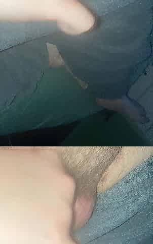Masturbating and cumming with a cock-sock on