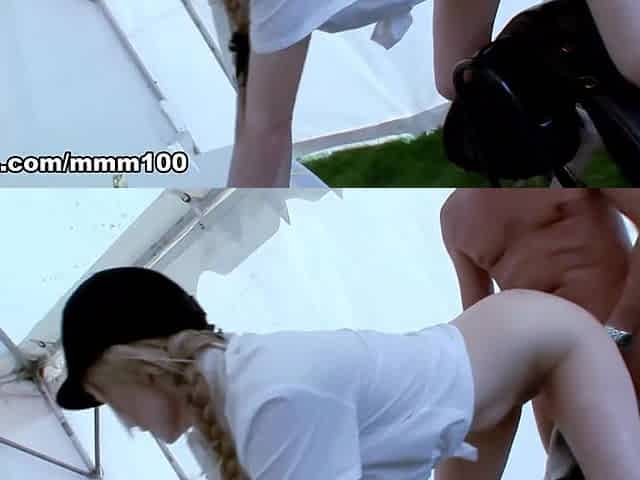 Young blonde in riding outfit fucked deep by her old teacher - MMM100