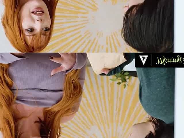Curvy Buxom Redhead MILF Let Her Stepson Fuck Her Hard When The Guy Saw Her Doing Naked Yoga