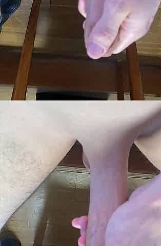 Strocking large schlong and slap me in public complete bare