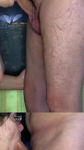 Hot Blowjob by the Fireplace