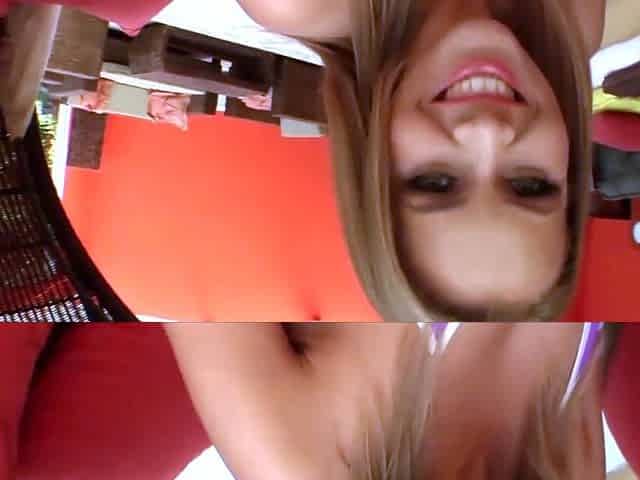 Hot blondie gets ass hammered at pool