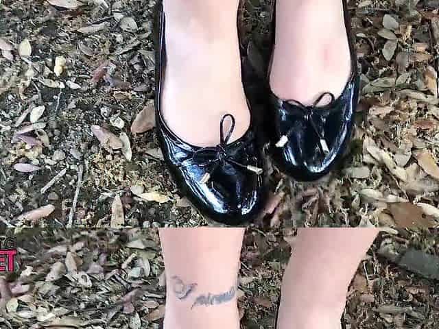 Sexy teen smokin' in a park