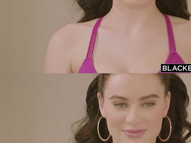 Lana Rhoades's curvy figure is in the anal grip of a beefy black man.