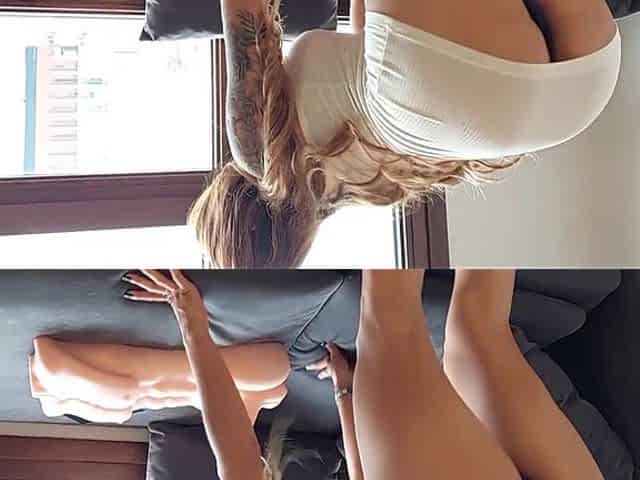 Horny Girlfriend Pleasures Herself While Her Boyfriend Is Away