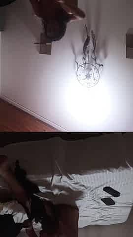 My lewd ally makes a movie scene masturbating in underware