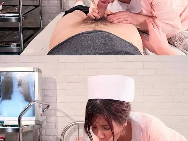 Wu Mengmeng - Lascivious nurse eats patient's big cock