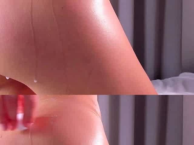 Close up teen pussy gaping action