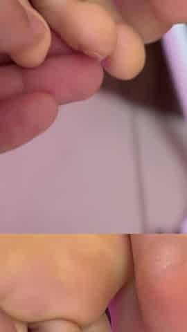 The Tough Guy Dominates the Pink Girl and Bites Her Toes
