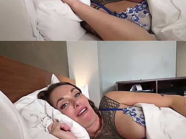 Playful Stepmom Shares Bed With Stepson
