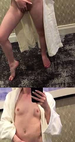 Amateur striptease and Solo masturbation