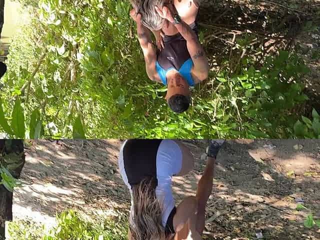 Amateur teen had a quickie with him in the woods