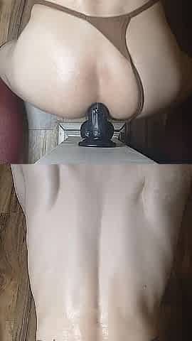 Oiled Tiny Femboy Bangs Sextoy Doggy Until Climax
