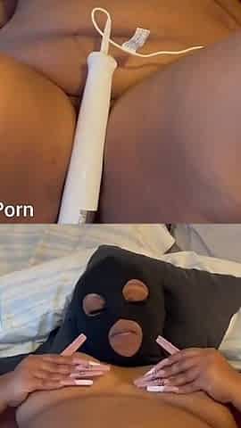 Squeezing My Big Tits Pounding My Pussy with Magic Wand Squirting Orgasms