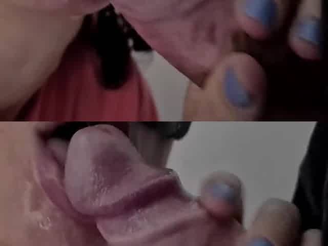 Invited A Friend Over For A Sloppy Blowjob And Facial