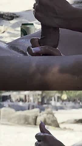 2 COUPLES ON A PUBLIC BEACH, PUBLIC MASTURBATION WITH A FINISH ON THE LEGS