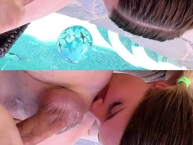 POV blowjob and doggystyle fucking