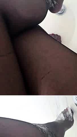 Fetish amateur sex in pink gloves and stockings