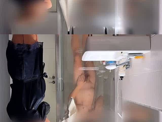 I caught my husband jerking on my mom in bathroom and