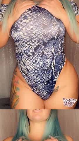 Nina Kayy Snakeprint Lingerie Pussy Play