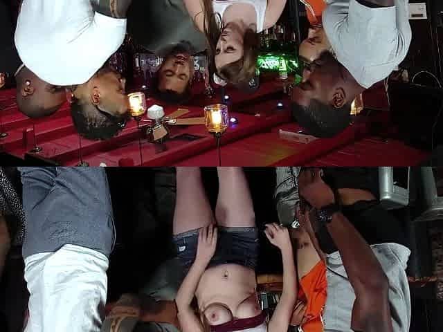 Sexy Blonde: Interracial Gangbang
