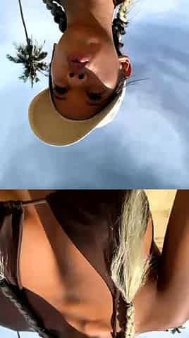 Cute amateur brunette naughty in solo jerking show on camera