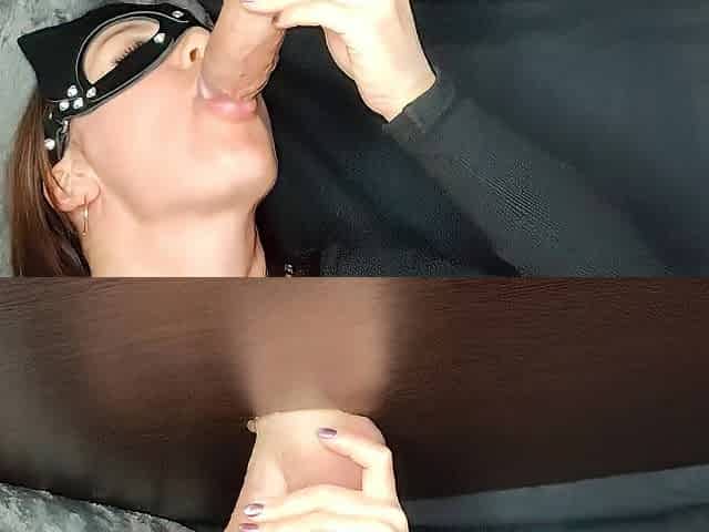 Gloryhole. Cumming in my throat on the milking table