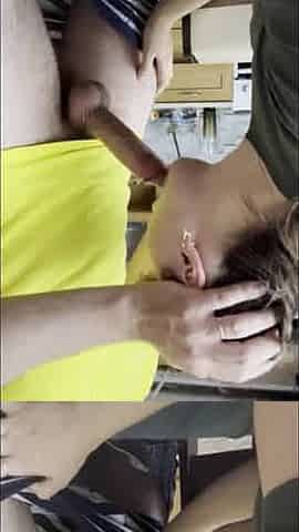 Rough Morning Throat Fuck with a Big-Ass Brunette