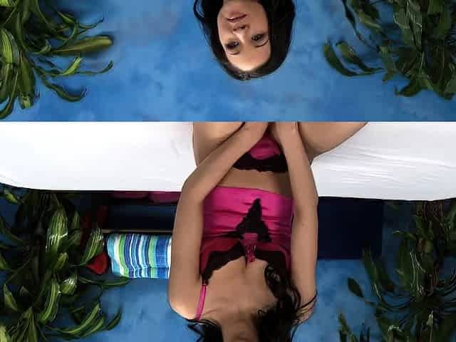 Small tit brunette gives a nice hard blowjob and fuck