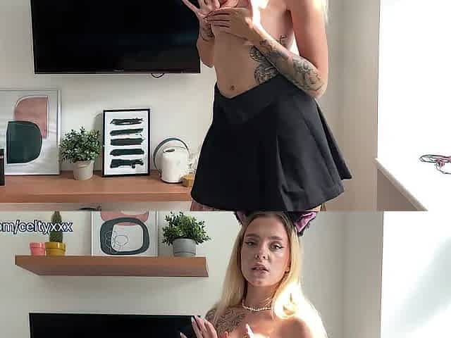 Cute Hotty Striptease - No Pants Beneath Petticoat