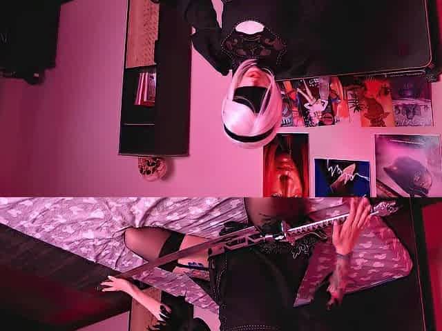 Nier Automata 2B cosplay - sexy eighteen yo cosplayer anal & Ahegao
