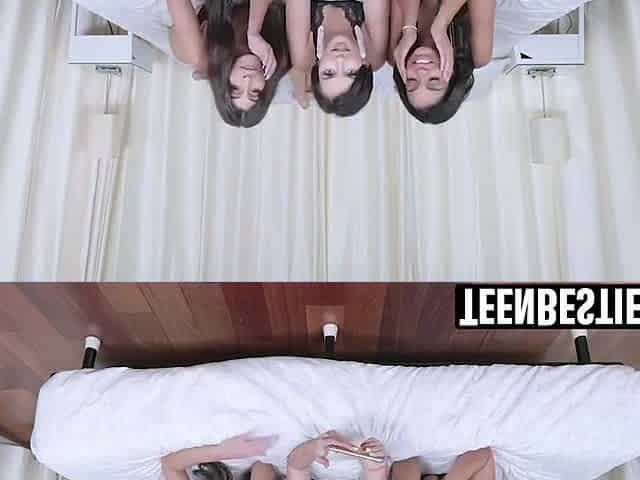 Dashed BFFs get hammered and overspread in cum