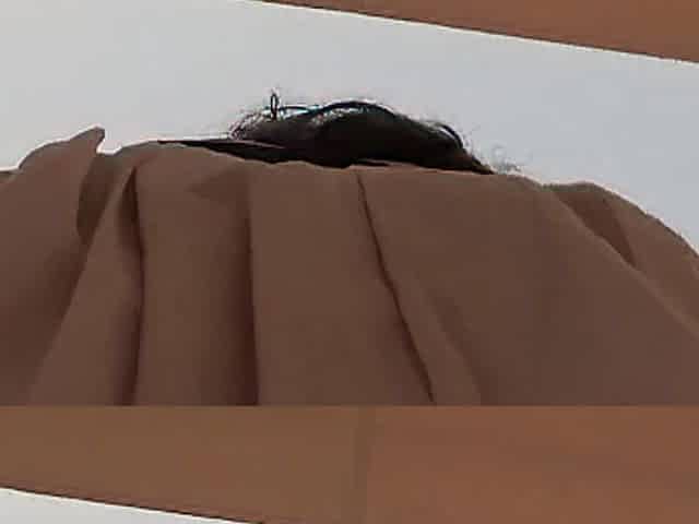 Upskirt Voyeur Out of Pants On The Balcony