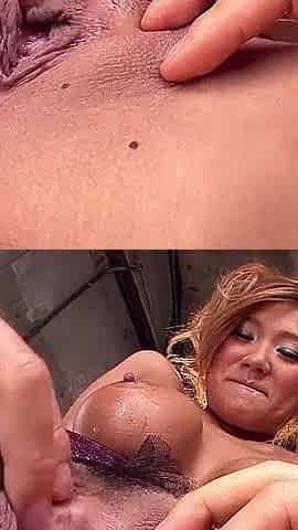 Japan teen with huge tits filmed at blow and handjob