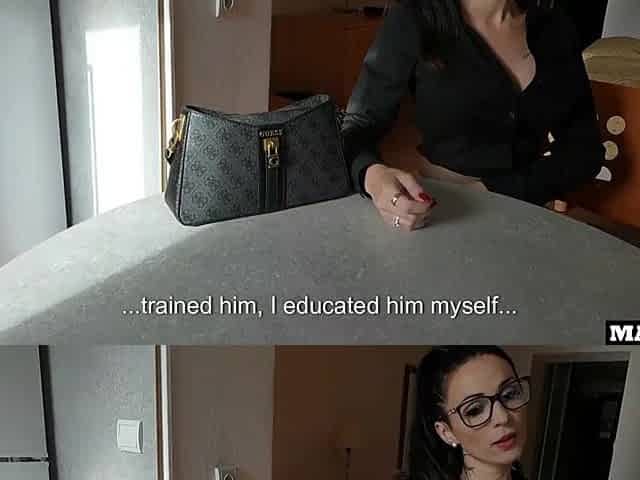 Super Sexy French Teacher Shows Us Her Large Bazookas And Likes Her Pounding Lesson!!!