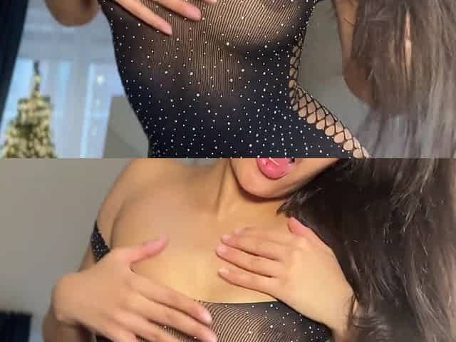 Black Cutie Play With Twat Close-Up.
